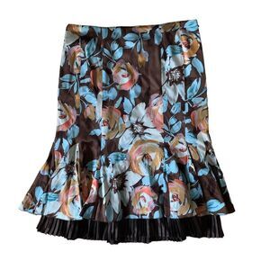 Brown Floral Karen Millen Skirt Size 8